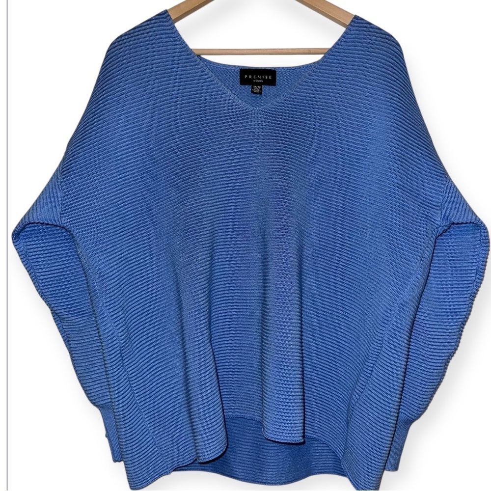 EUC Premise V-Neck Sweater in Blue